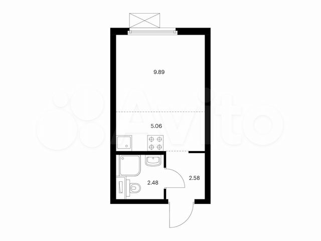 Квартира-студия, 20 м², 13/33 эт.