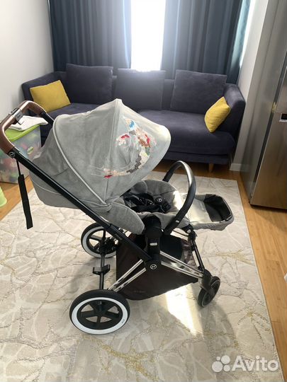 Коляска cybex priam koi 3 в 1+кокон+трость MacLar