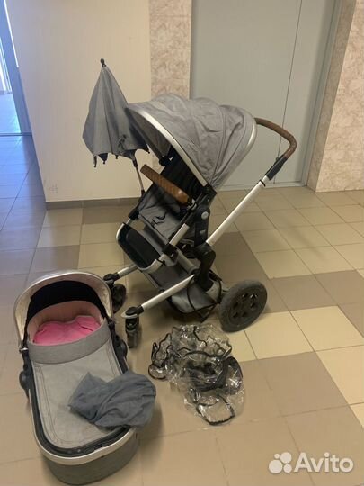 Joolz day studio серая джинсовая Коляска 2 в 1