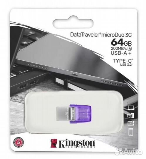 64Gb Kingston microDuo USB/Type-C