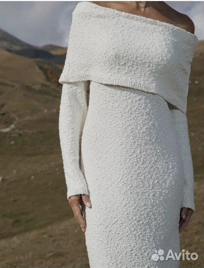 Платье вязанное 46