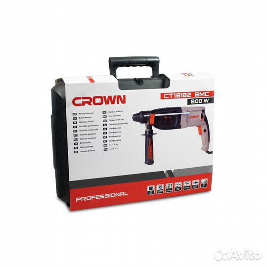 Перфоратор SDS-Plus Crown CT18182 BMC, 800 Вт, 2.8
