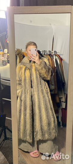 Винтажная шуба из меха корсака