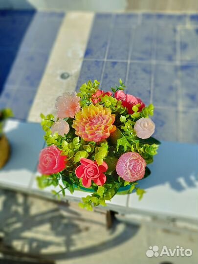 Букет цветов из мыла ручной работы