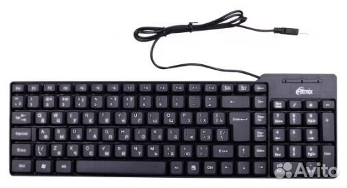 Клавиатура проводная Ritmix, RKB-100, цвет: чёрный