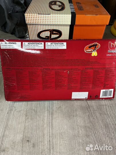 Лодка надувная резиновая с веслами детская