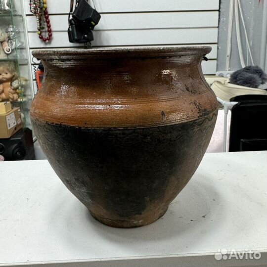 Крынка горшок керамический глиняный кувшин