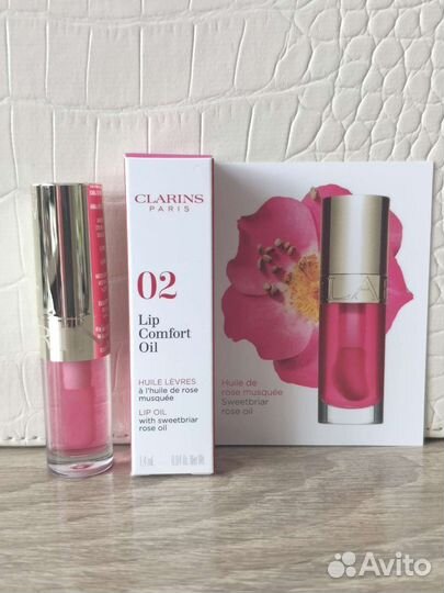 Clarins масло-блеск для губ тон 02 миниатюра