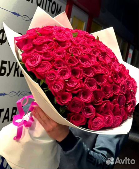 Букет роз. Розы 101 шт