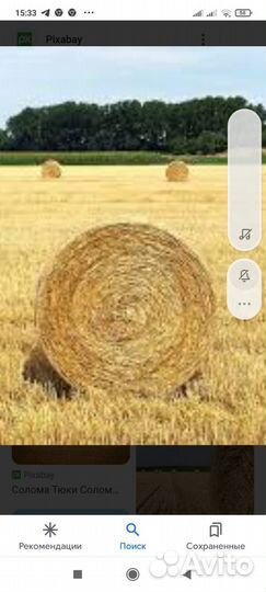 Сено солома в тюках