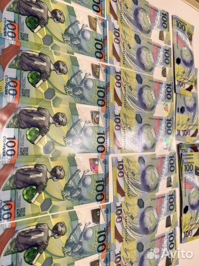 Юбилейная Купюра 100 р чм FIFA 2018