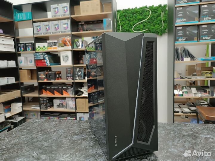 Корпус tesla TSL-100, ATX, чёрный, 4xRGB FAN