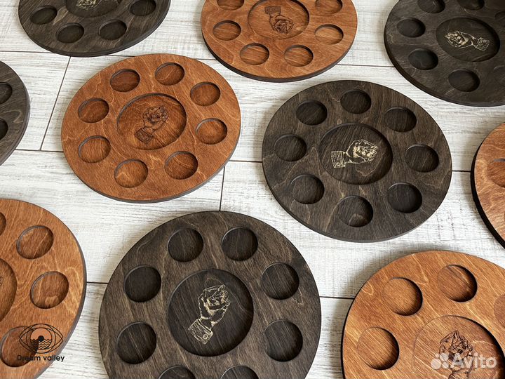 Шотница круглая, подставка под рюмки