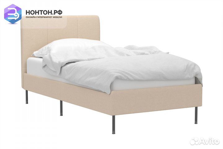 Кровать Альма 0.9 м бежевая