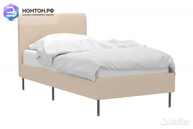 Кровать Альма 0.9 м бежевая