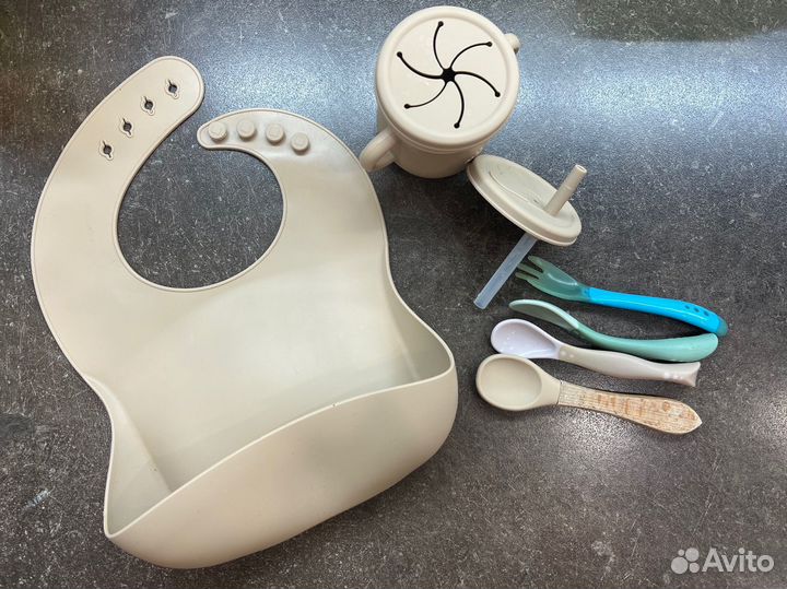 Набор детской силиконовой посуды