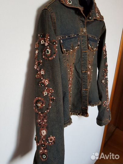 Джинсовый костюм, юбка жакет