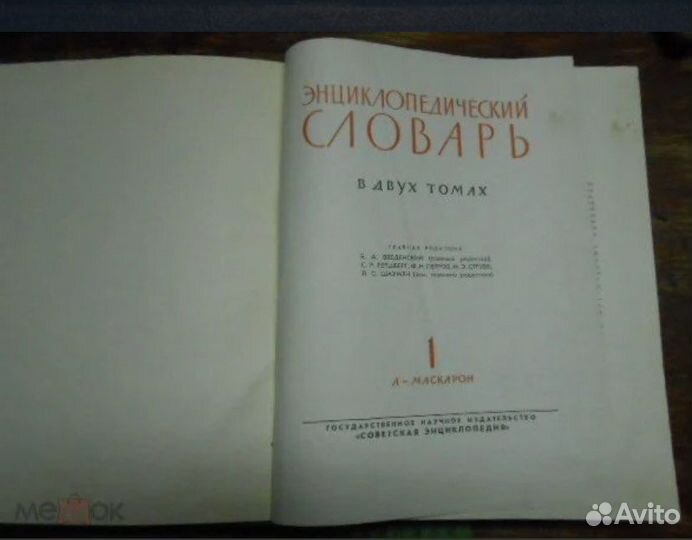Энциклопедический словарь в 2 х томах 1963 года