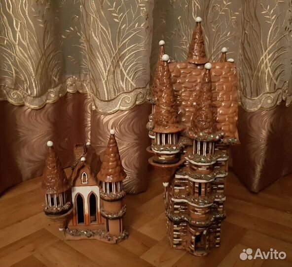 Новые статуэтки Замок, Домик керамические