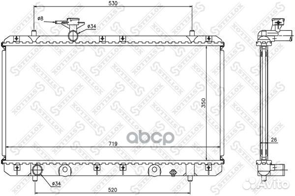 10-26253-SX радиатор системы охлаждения МКПП S