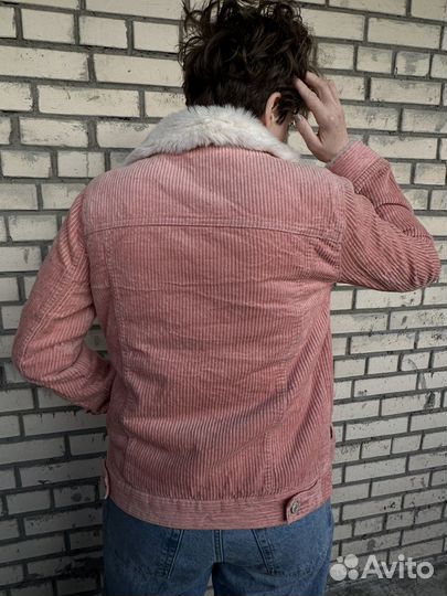 Куртка вельветовая с искусственным мехом