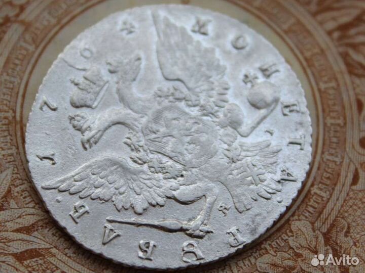 Рубль 1764 СПБ Яi Екатерина 2. Оригинал 100