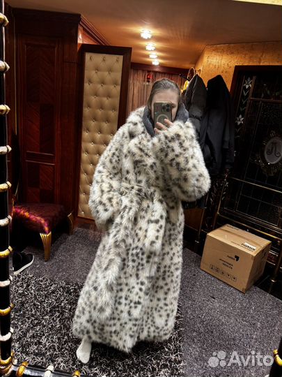 Искусственная шуба леопардовая