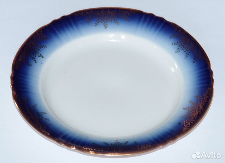 Набор тарелок СССР дфз кобальт, 6 персон, 29 предм