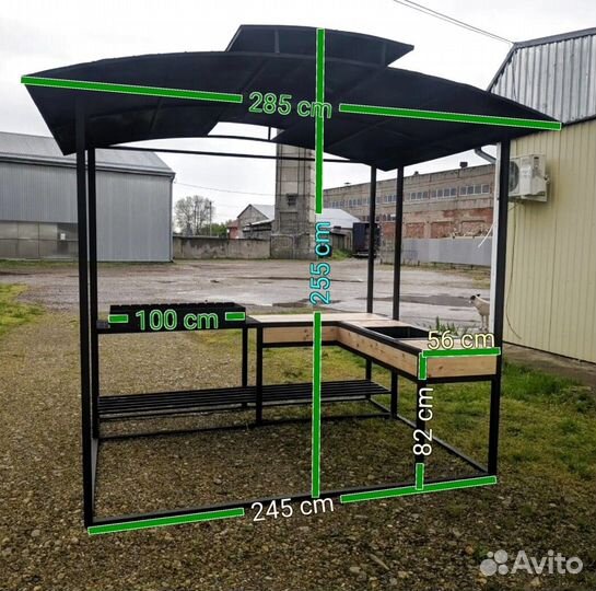 Мангал с крышей