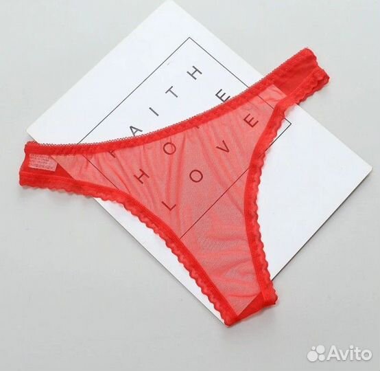 Трусики стринги из прозрачной сеточки р.44