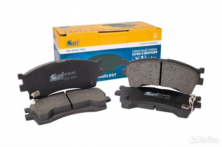 Колодки тормозные дисковые передние kraft KT 09146