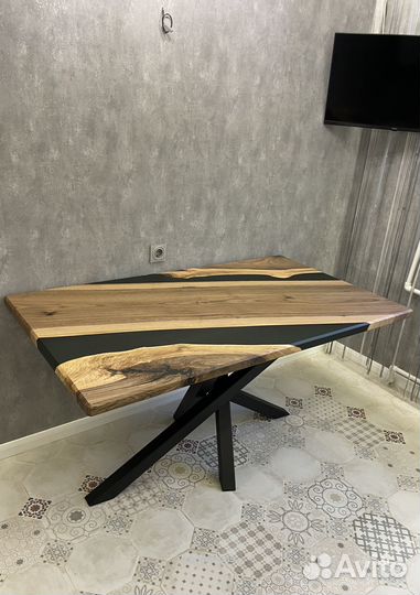 Стол из Эпоксидки и слэба от производителя