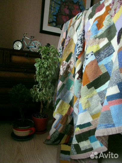 Вязаное одеяло плед