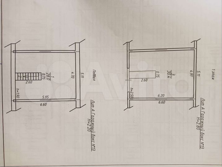 Гараж, > 30 м²