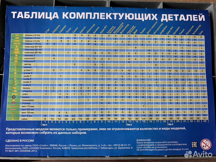 Конструктор металлический