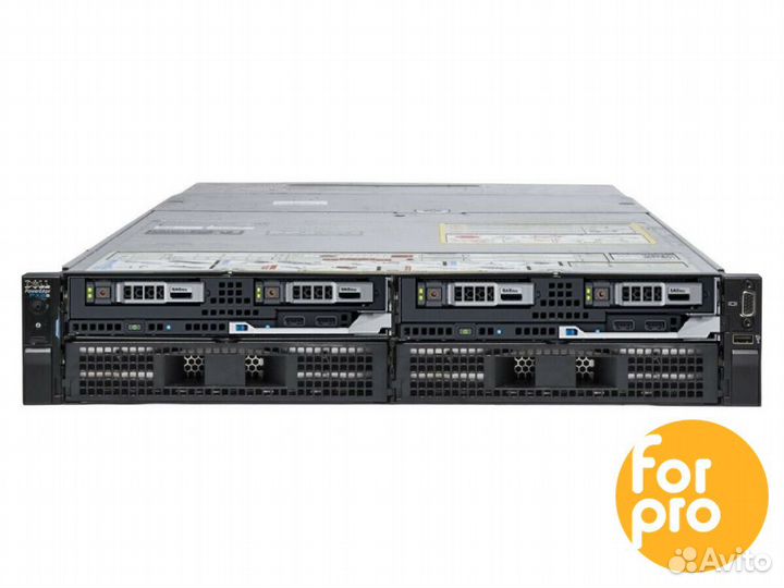 Сервер dell FX2S 2xFC630 4xE5-2680v3 1536GB, H730