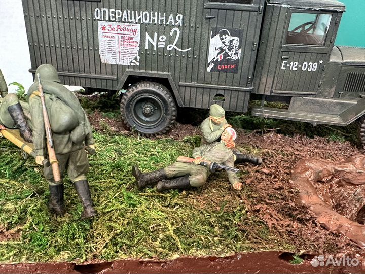 Зис 44 с санитарами(диорама)