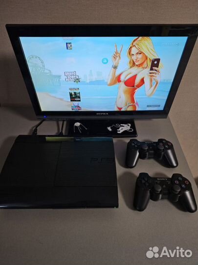 Sony Playstation 3 super slim Hen 500гб + 51 игра