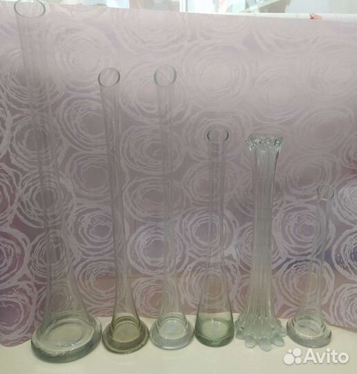 Вазы стеклянные