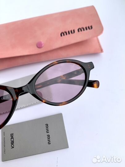 Очки Miu Miu SMU04Z розовые имиджевые прозрачные