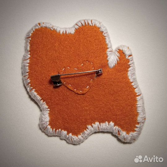 Нашивка/брошь котик-лягушка