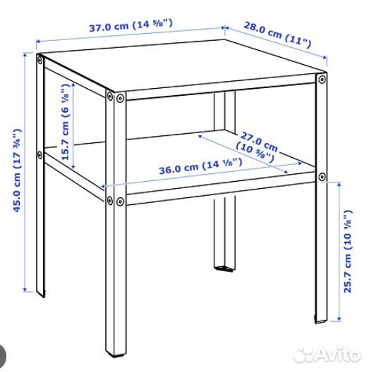 Икеа knarrevik Тумбочка прикроватная,зелёная,37x28