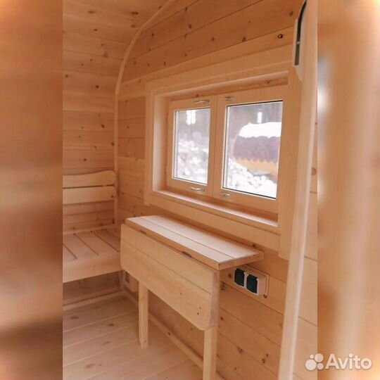 Мобильная баня бочка 6 м