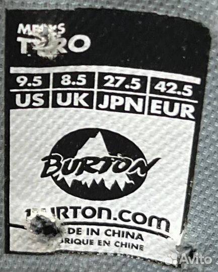 Ботинки сноубордические Burton Tyro 42,5