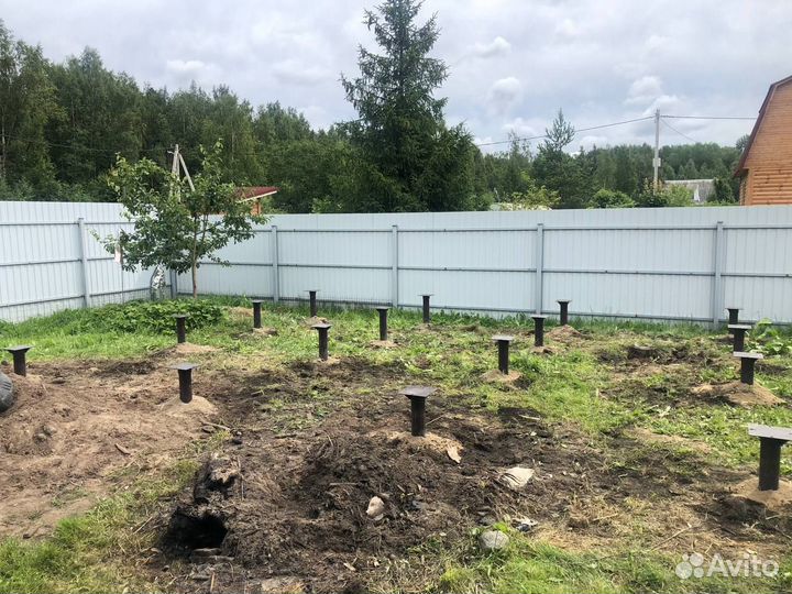 Винтовая свая 108 установка под ключ