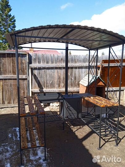 Мангальная зона, печь для казана