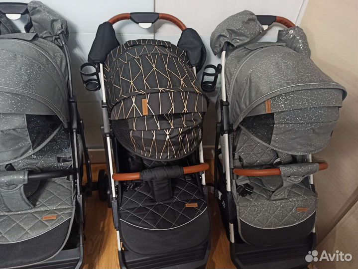 Коляски Babalo classic 2022 золот. полоски, звезда