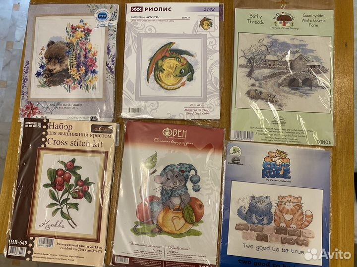 Остатки наборов для вышивания