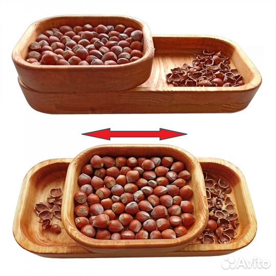 Тарелка двухуровневая для семечек и пивной закуски