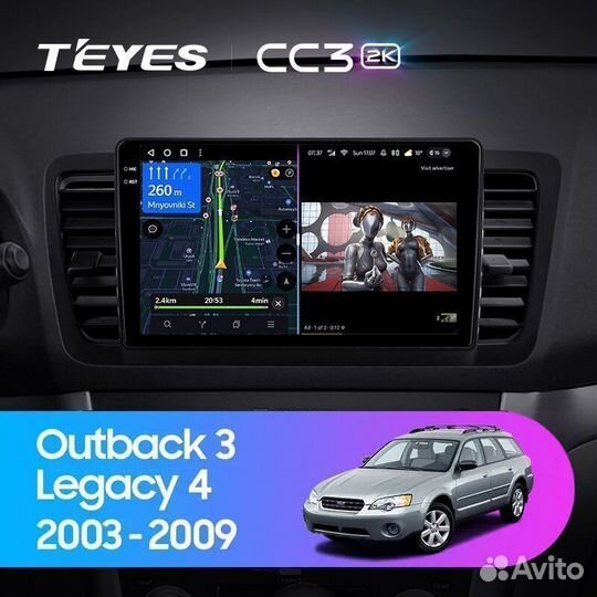 Магнитола Teyes CC3 2K 4/32 Subaru Outback 3 03-09